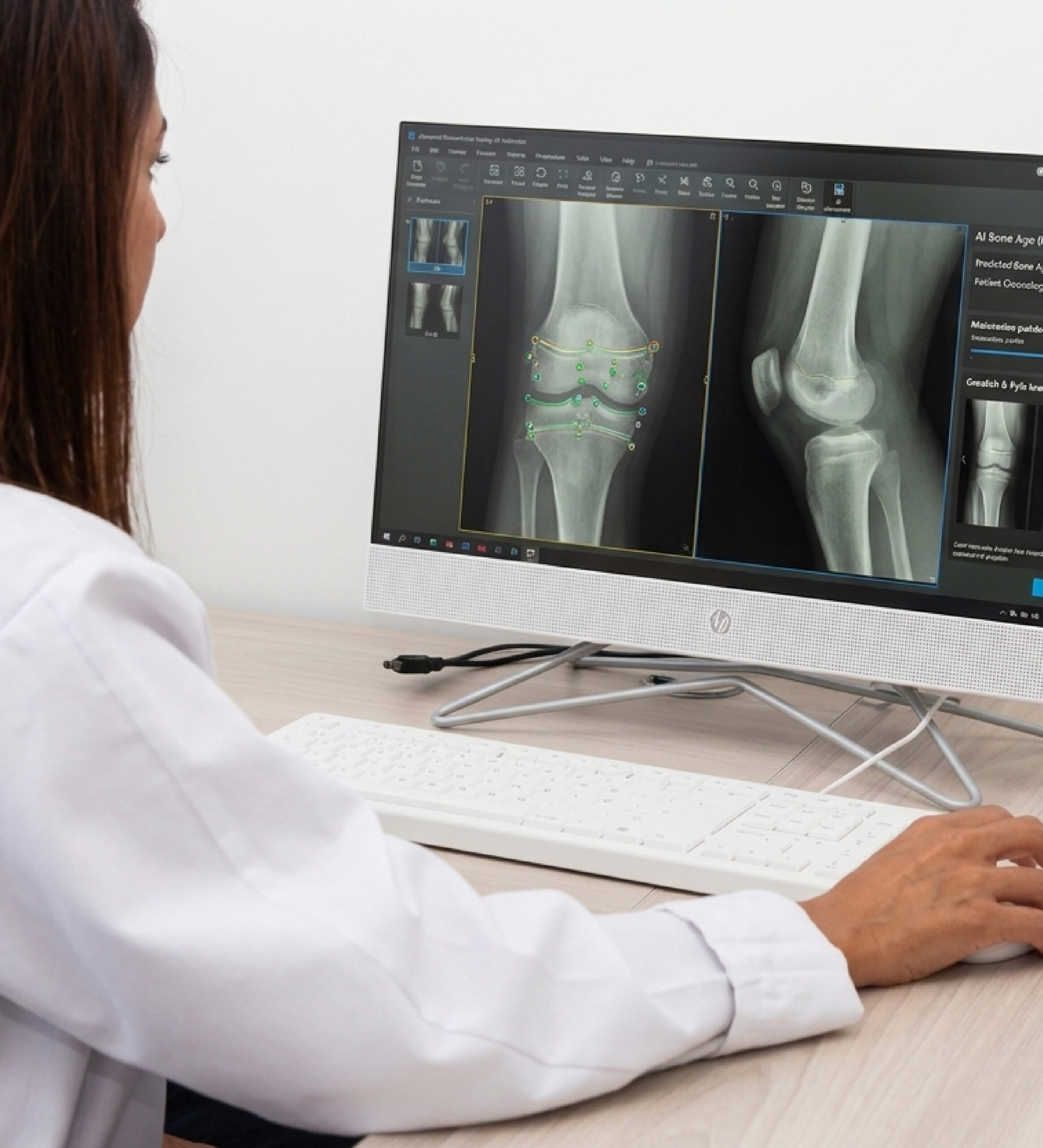 Radiografía de rodilla para evaluación de edad ósea