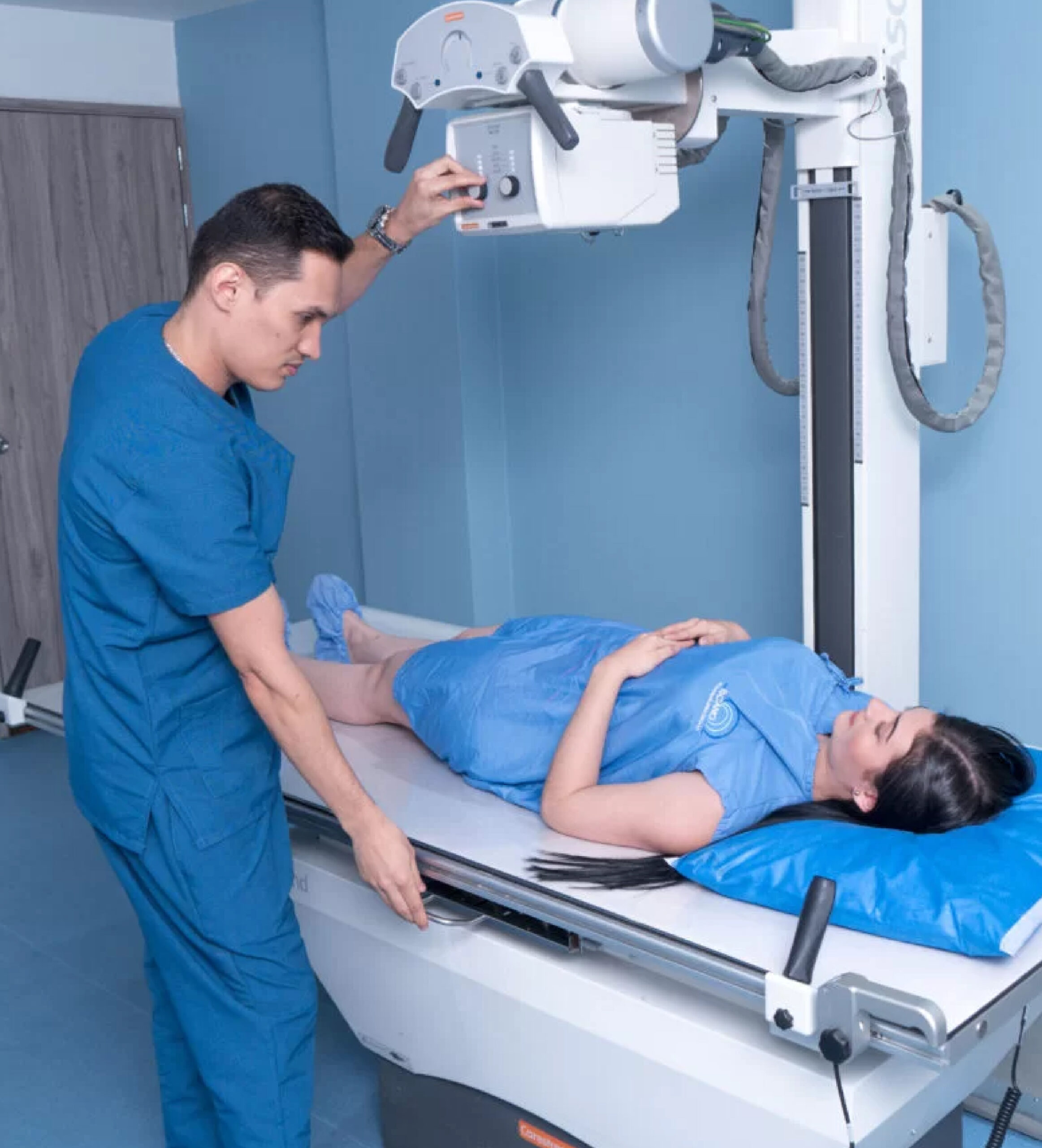 Radiografía de columna dorsal o dorsolumbar
