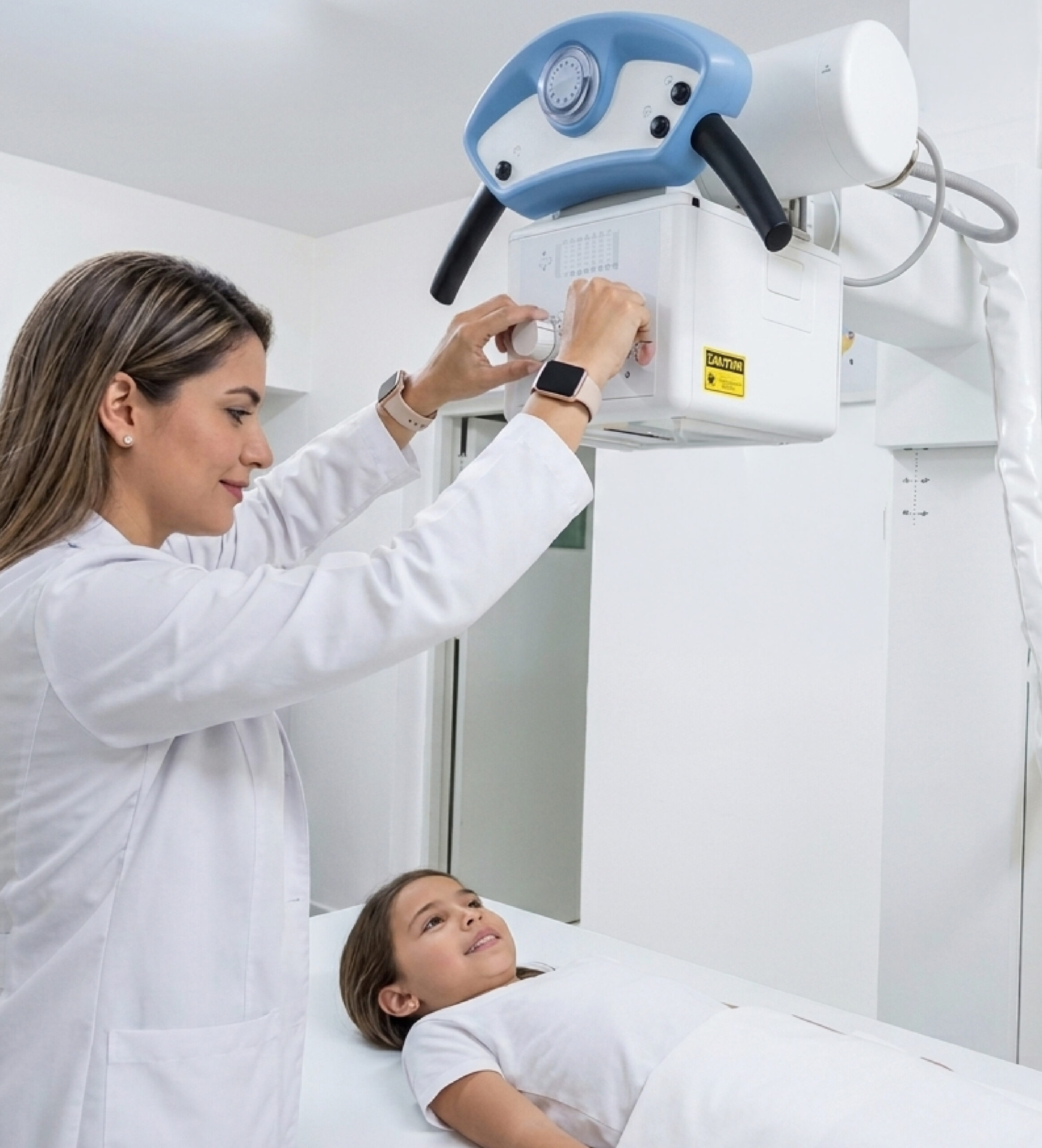 Radiografía de pelvis y cadera en paciente infantil
